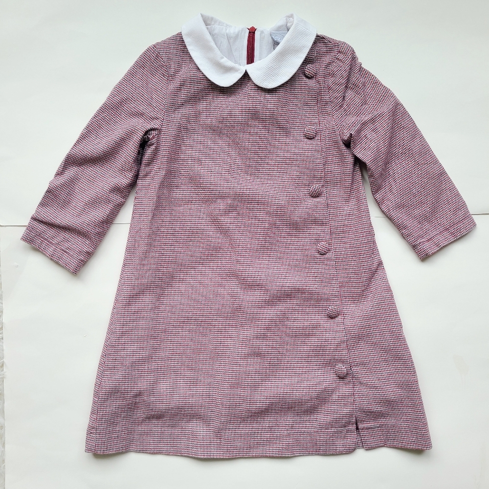 Pepa London Burgundy Houndstooth Dress